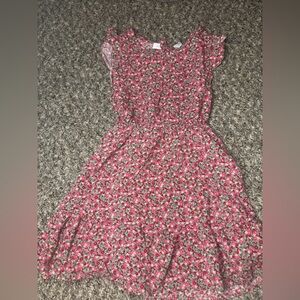 Pink Floral Kids Dress